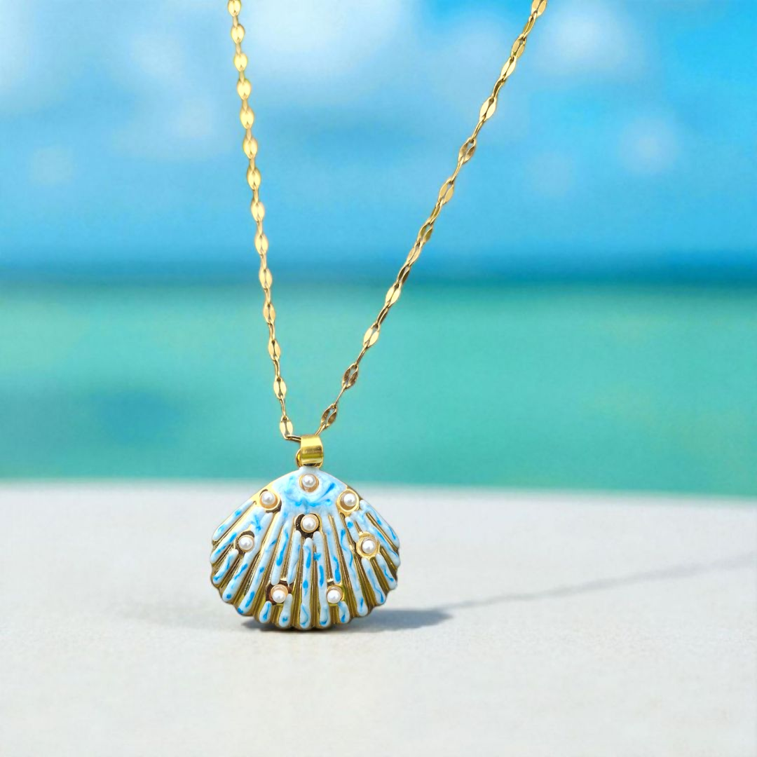 Blue Shell Necklace