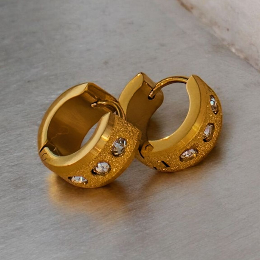 Golden Trio Spark Earrings