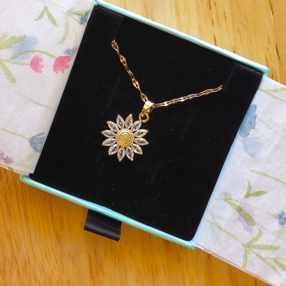 Sunflower Pendant Necklace