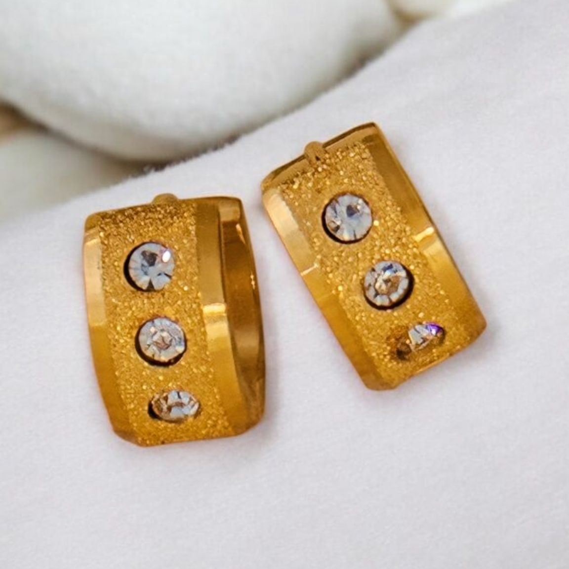 Golden Trio Spark Earrings