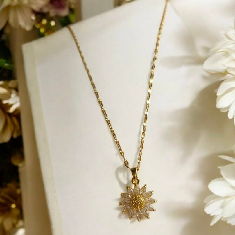 Sunflower Pendant Necklace