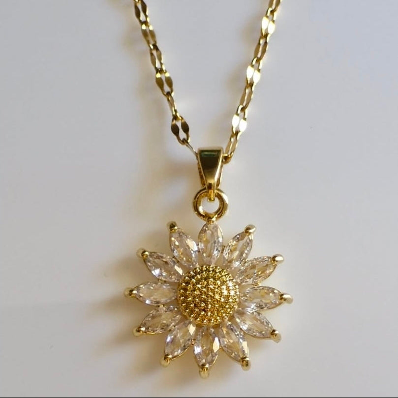 Sunflower Pendant Necklace