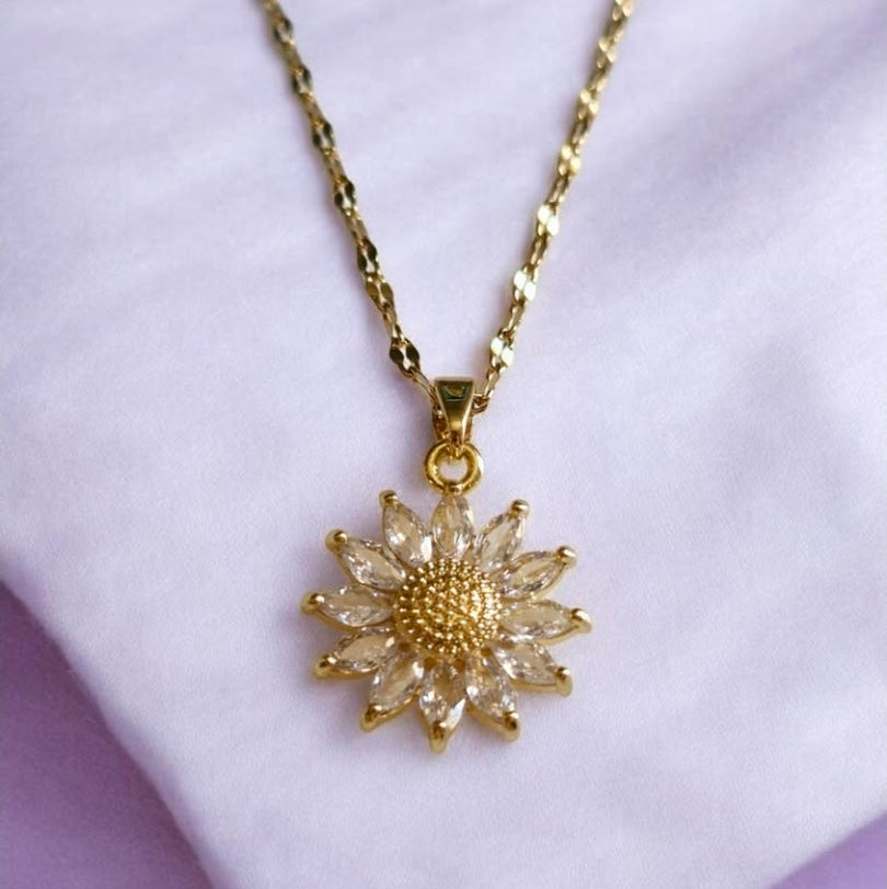 Sunflower Pendant Necklace